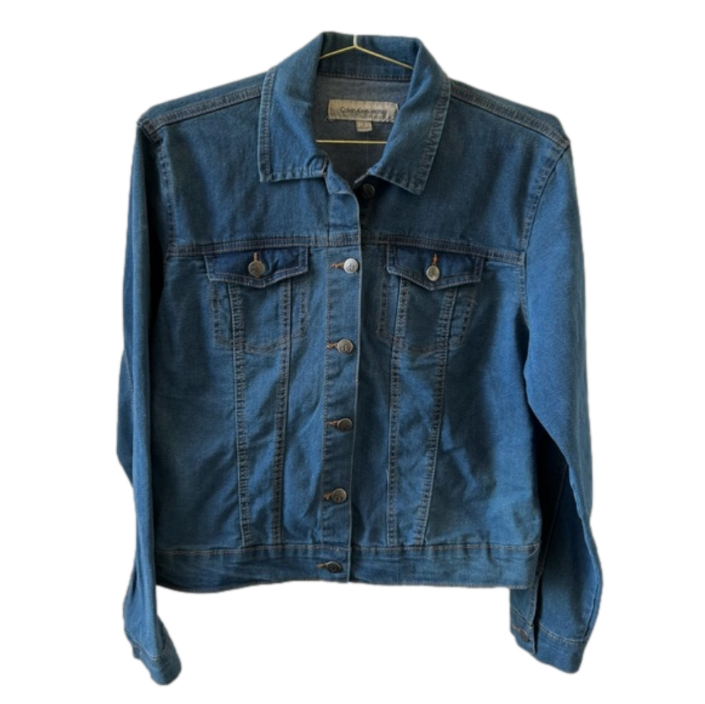 Calvin Klein Denim Blue Jean Jacket Size Large NWT New